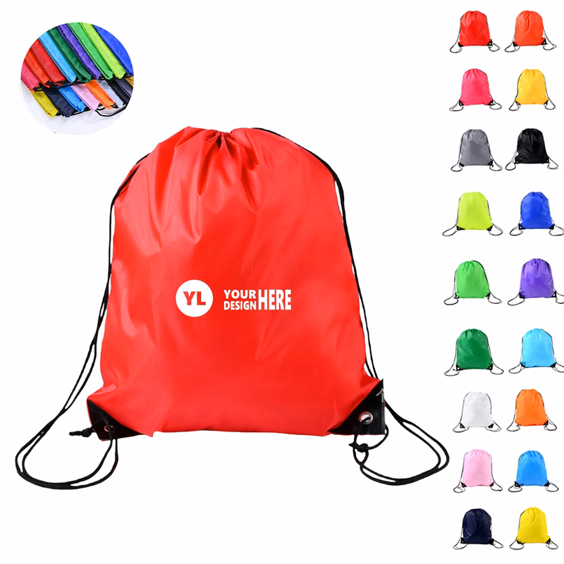 Multi-Color Lightweight Drawstring Bag
