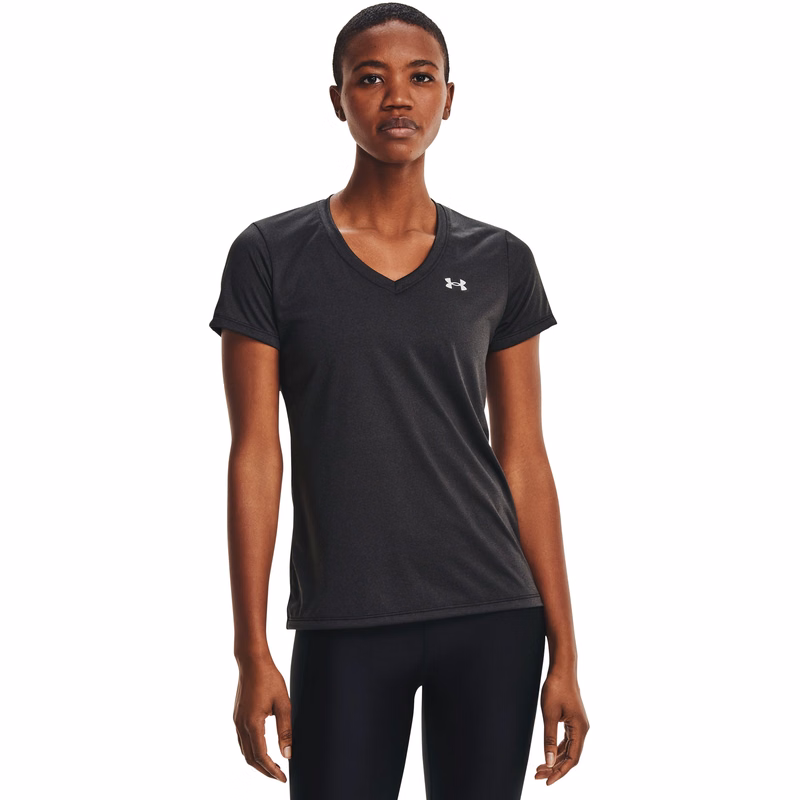 Women's UA Tech Bubble Heather Short Sleeve V-Neck 