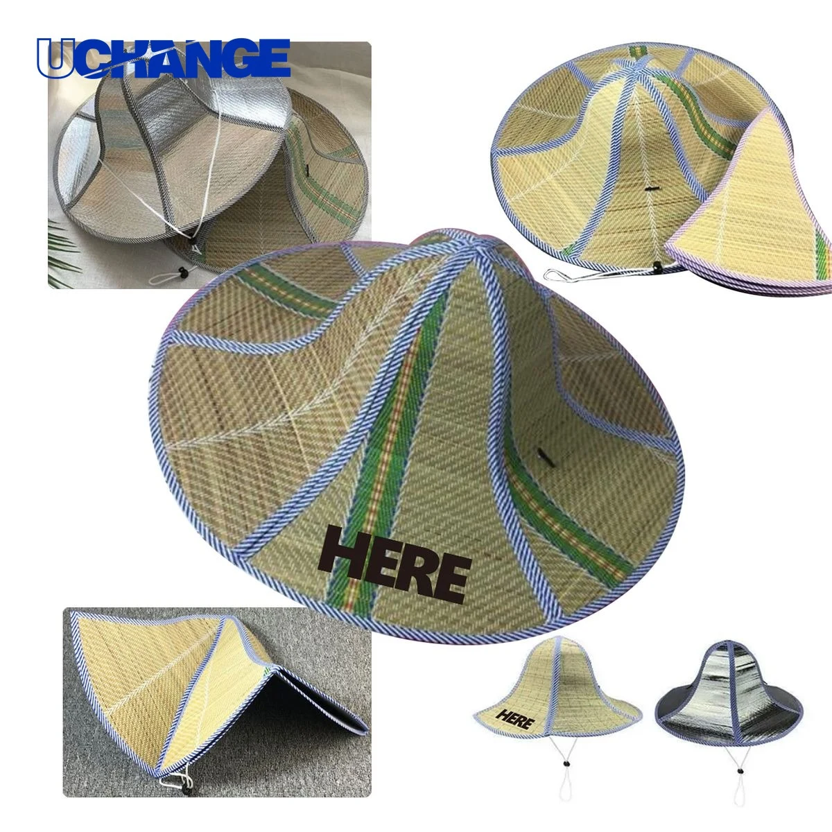 Foldable Wide Brim Straw Hat 1