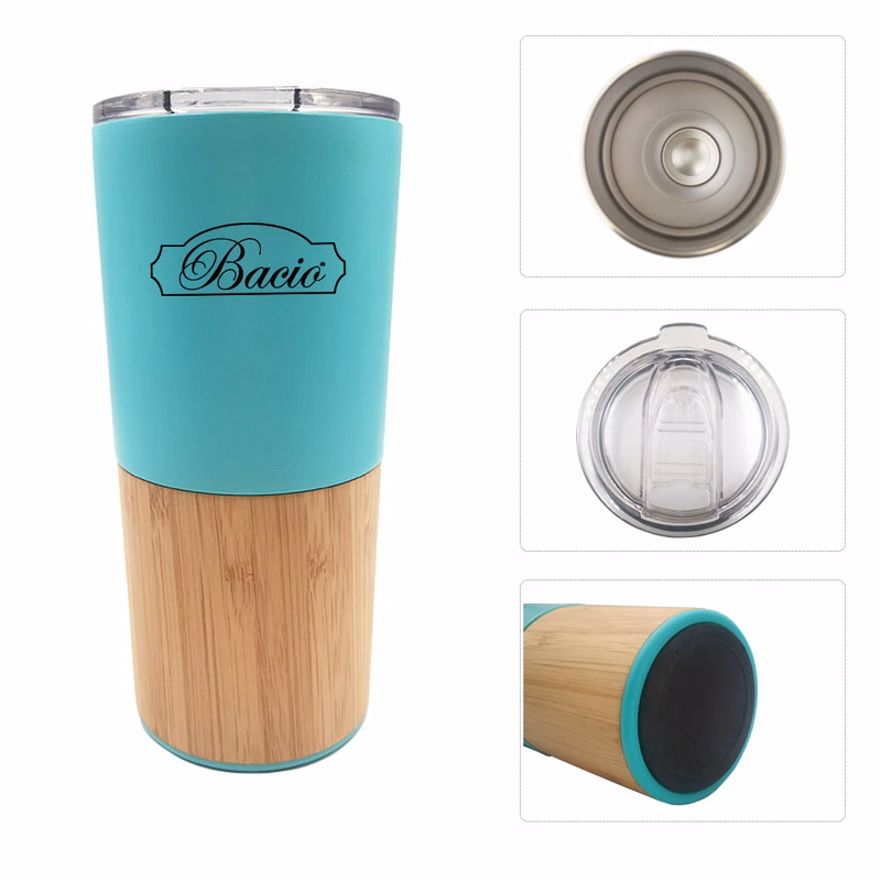 20oz Vacuum-Sealed Eco Bamboo Tumbler