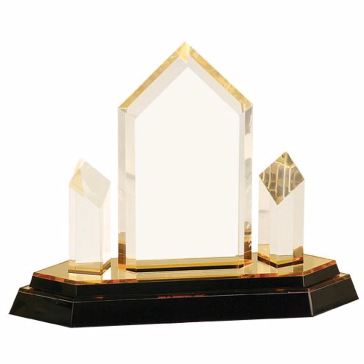 10" Gold Jewel Tower Impress Acrylic Award