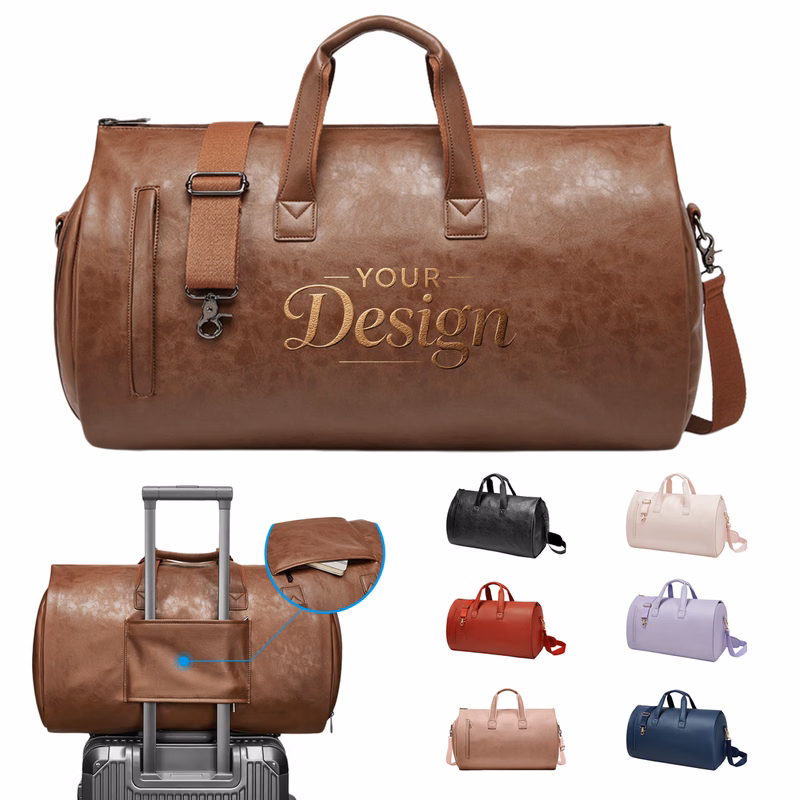 PU Leather Garment Duffle Bag