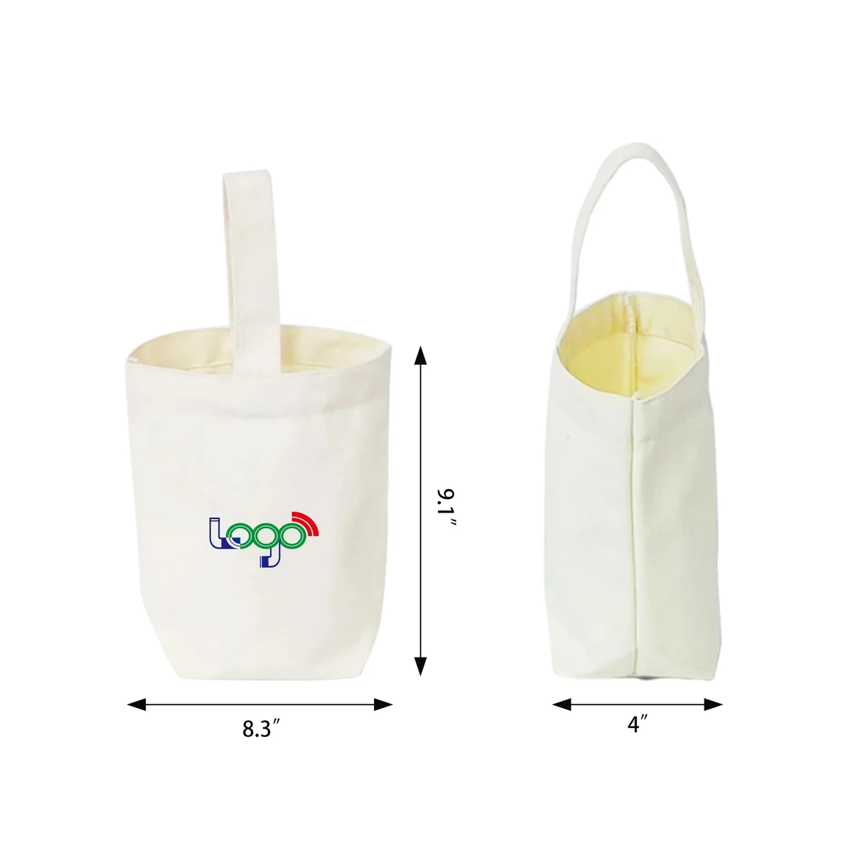 Mini Portable Small Children Hand Gift Canvas Bag MOQ 100PCS, custom tote bag with logo imprint 1