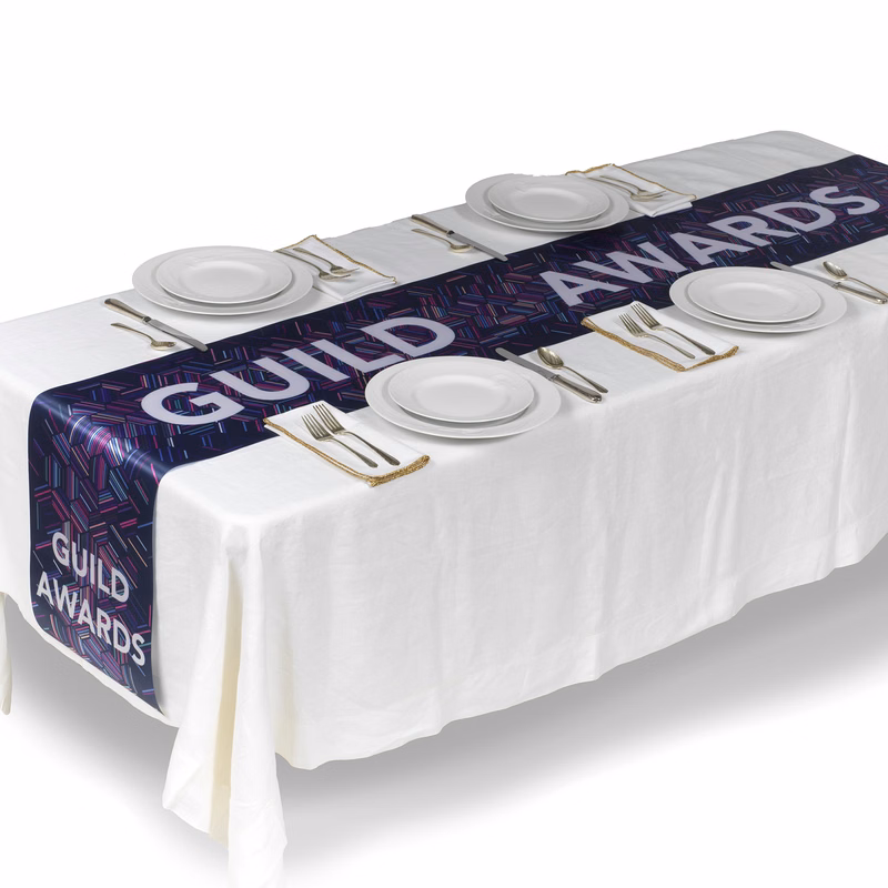 9Wx120L Badge Satin Runner