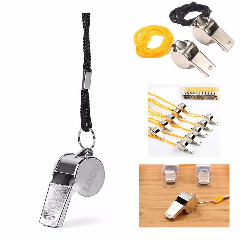 Metal Whistle With Lanyard