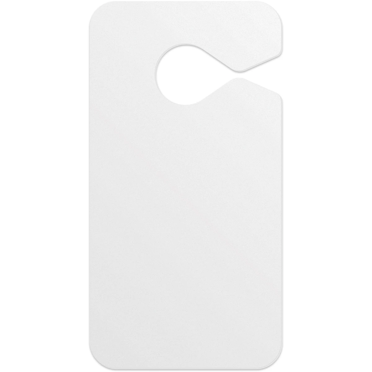 .020 White Gloss Vinyl Plastic Parking Tag (2.75" x 5.25") - Non printed 1