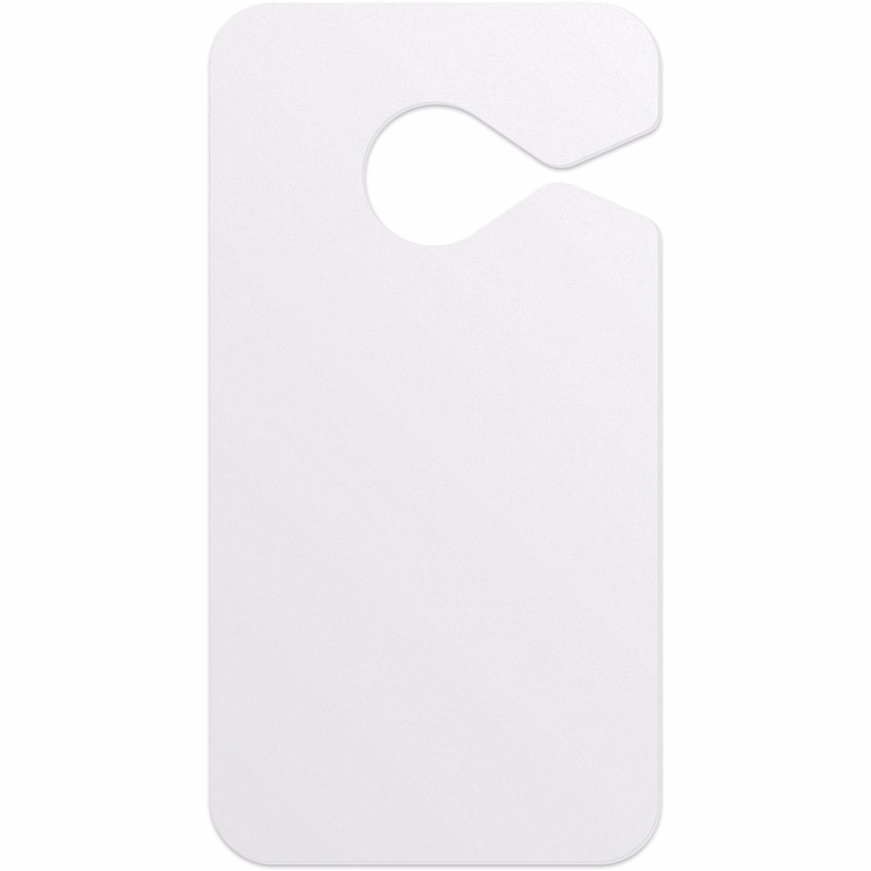 .020 White Gloss Vinyl Plastic Parking Tag (2.75" x 5.25") - Non printed