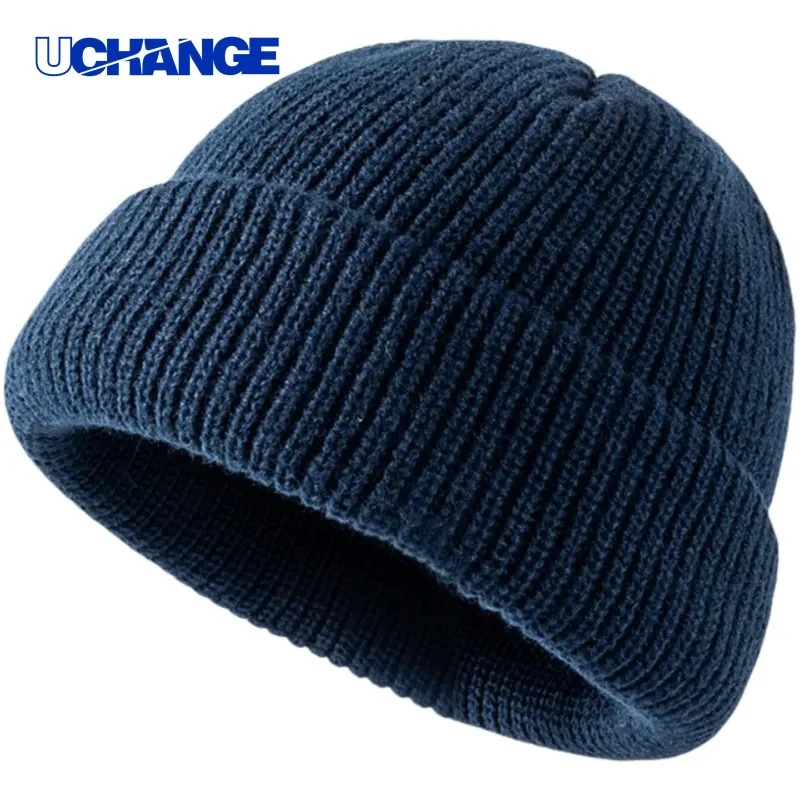 Solid Color Knit Hat Headwear 1