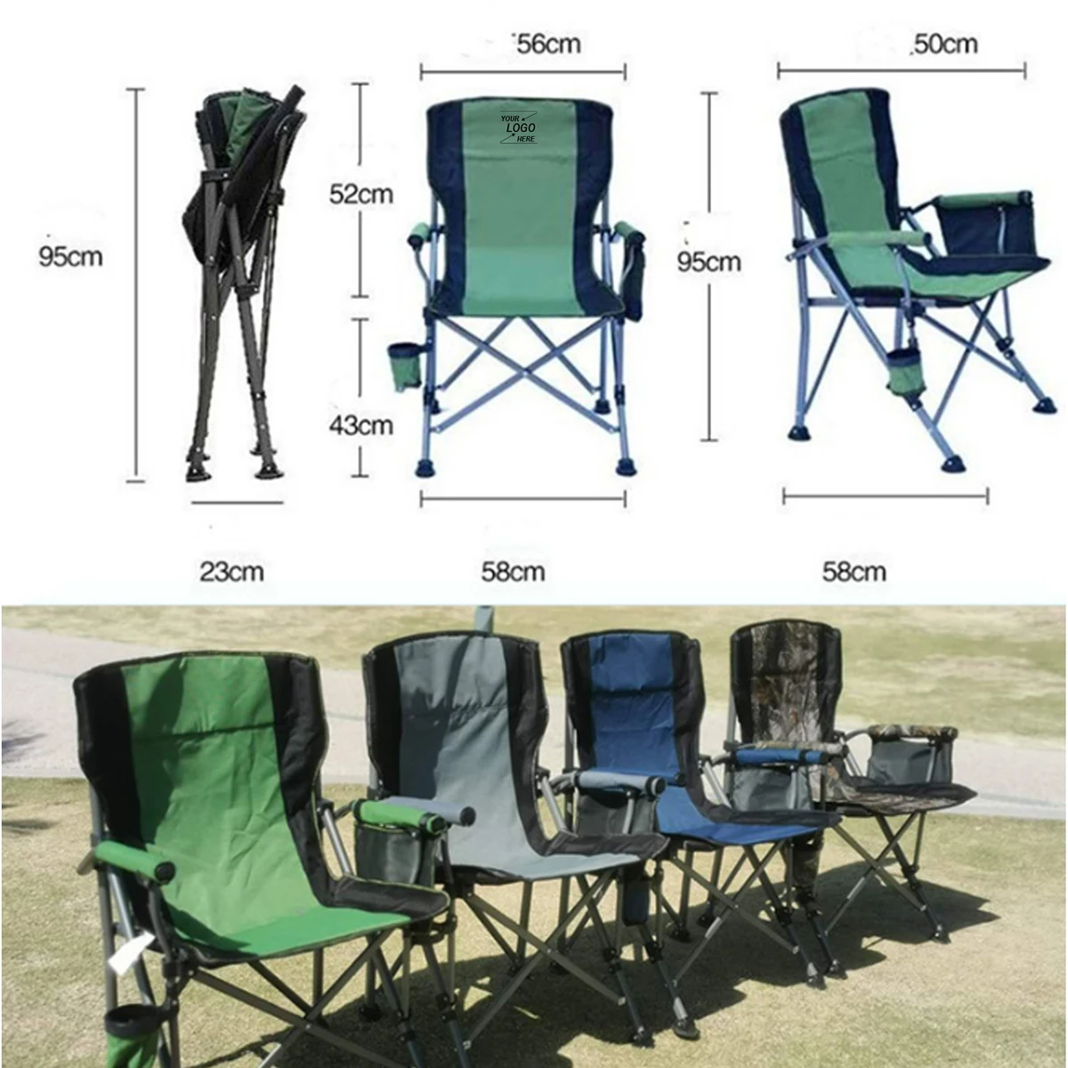 Folding Camping Chair with Carry Bag 1