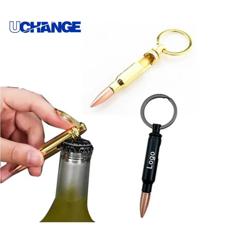 Bullet Shape Bottle Opener Keychain Tactical Style Bar Tool 1