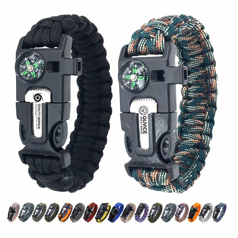 6-In-1 10'' Unisex Survival Polyester Paracord Bracelet
