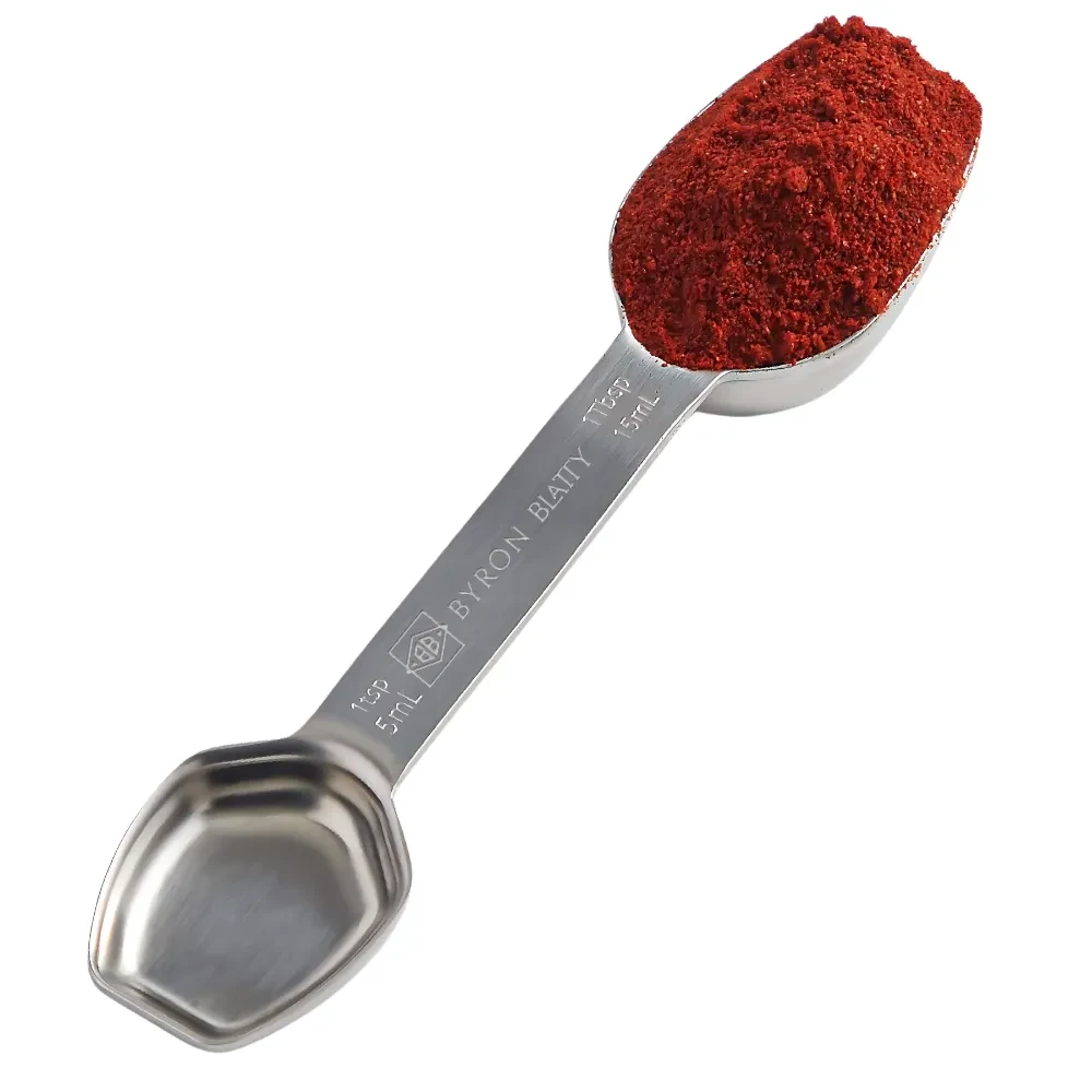 Stainless-Steel Double-Ended Measuring Teaspoon and Tbsp, custom kitchen gadget with logo imprint 1