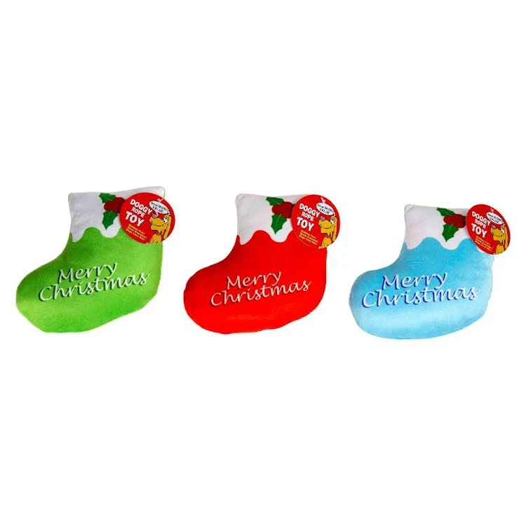 Christmas Stocking Dog Toys - Assorted Colors 1