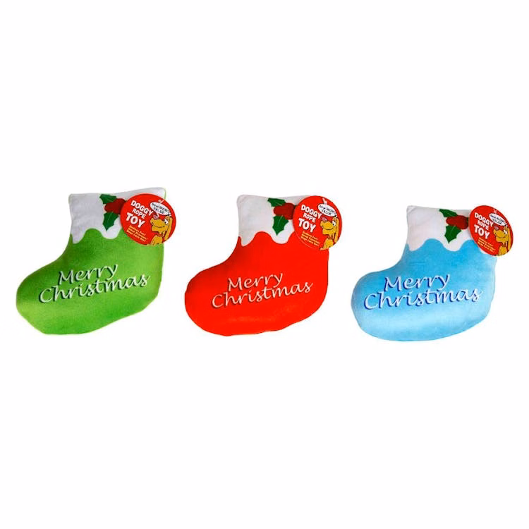 Christmas Stocking Dog Toys - Assorted Colors
