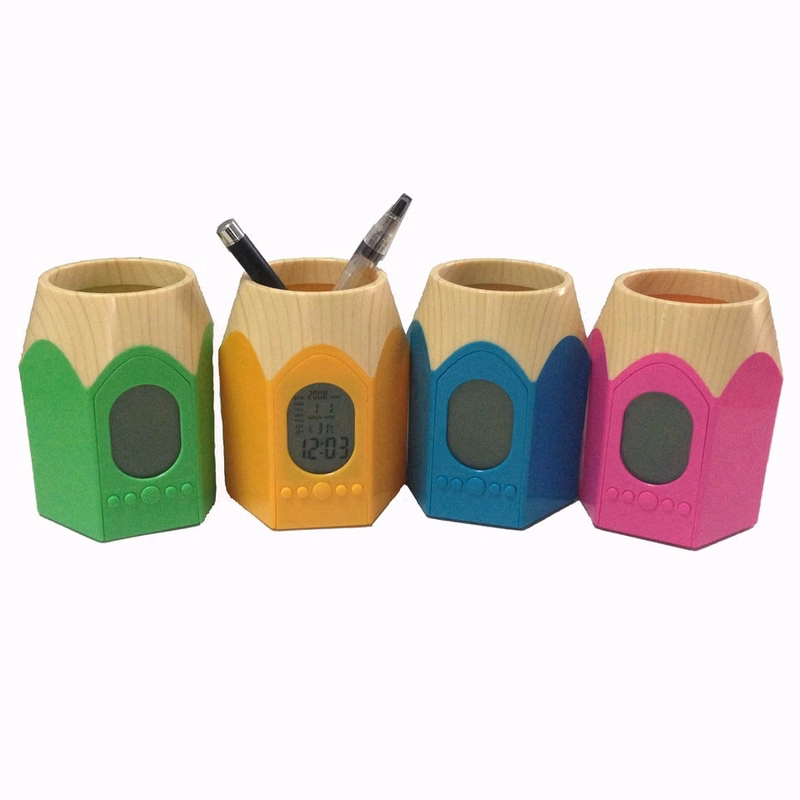 Electronic Calendar Pens Pencil Holder Cup