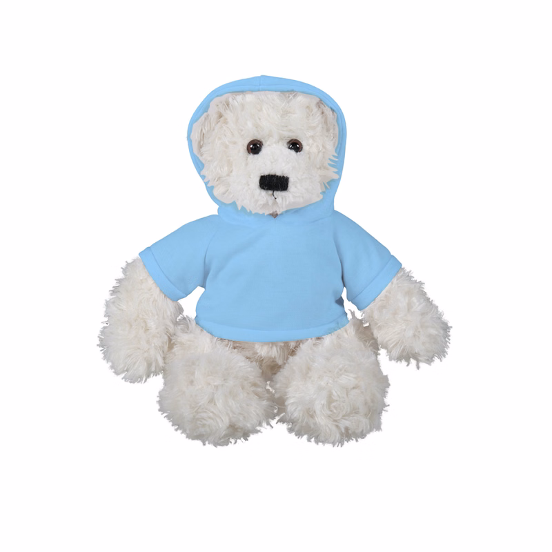 soft plush Cream Brandon Bear  with hoodie
