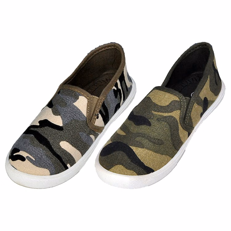Boys' Camo Sneakers - Sizes 11-4 Age 4-8 Years