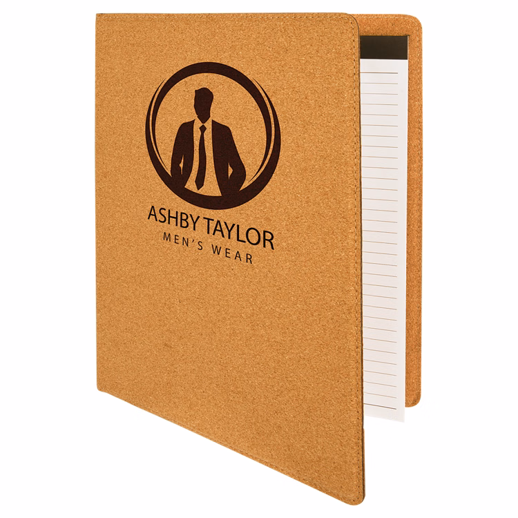 9 1/2" x 12" Cork Portfolio with Notepad