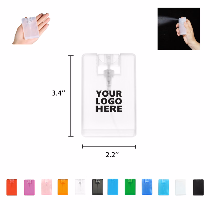 Portable Credit Card Sanitizer Spray Bottle