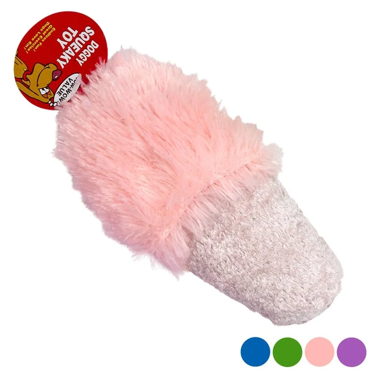 Plush Slipper Dog Toys - 4 Colors Squeaker 1