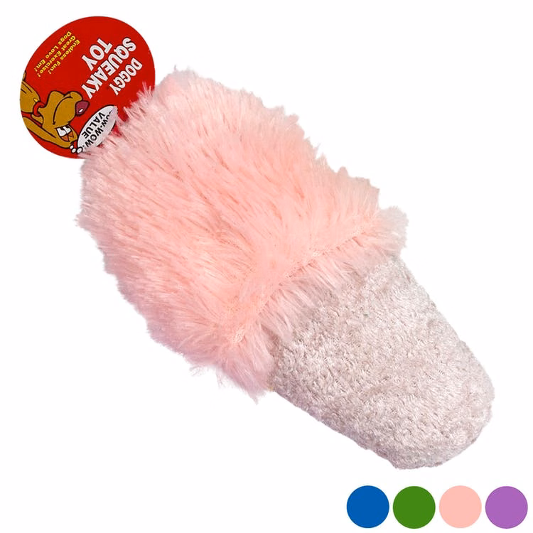 Plush Slipper Dog Toys - 4 Colors Squeaker