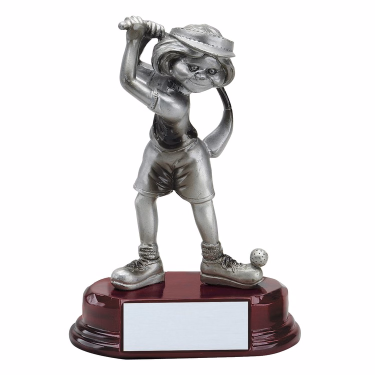 5 1/2" Female Comic Golfer Resin Award