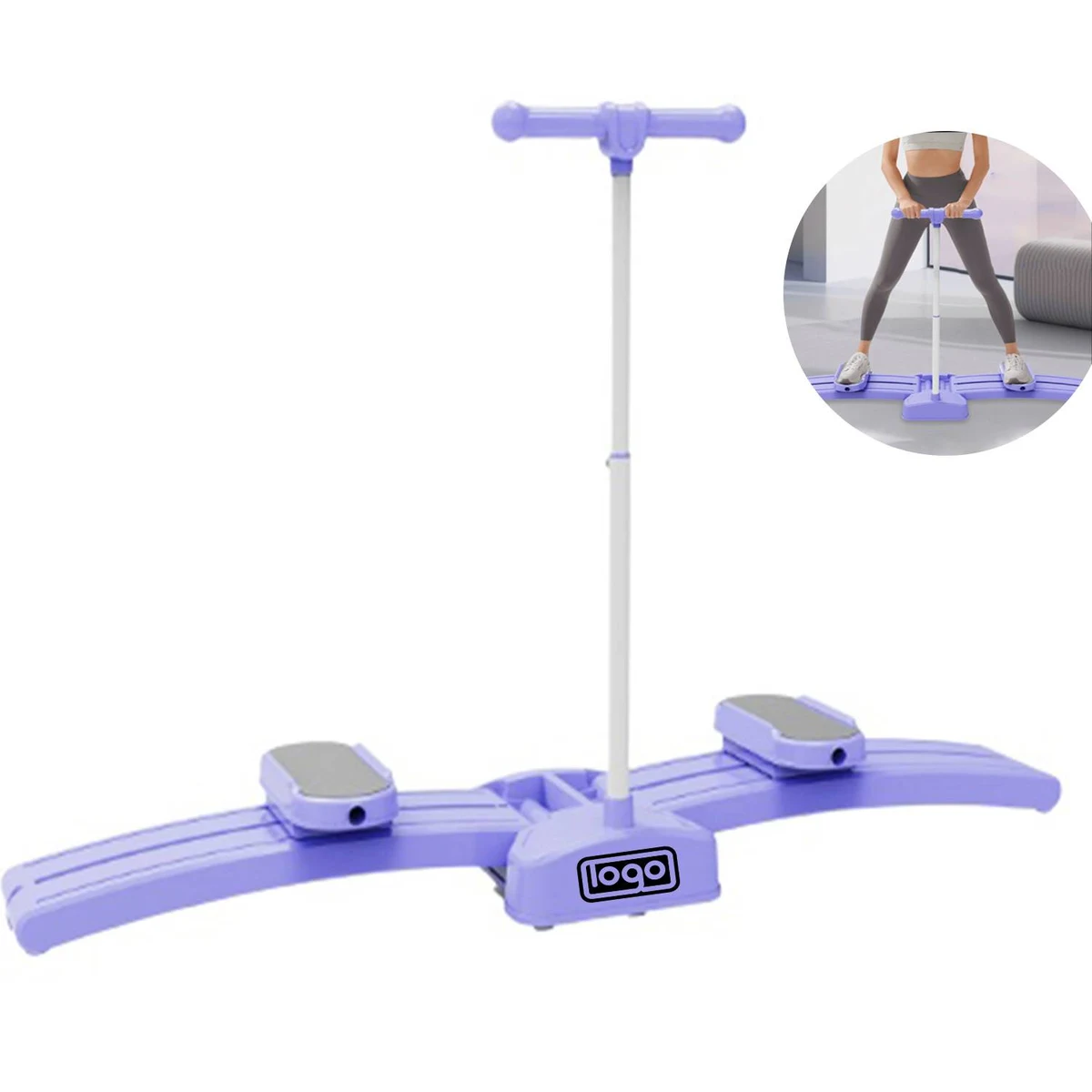 Foldable Adjustable Height Ski Exercise Machine 1