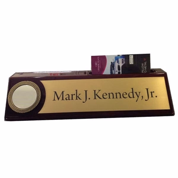 10" Rosewood Piano Desk Wedge Card Holder