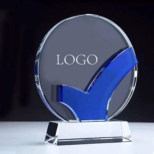 Accomplishment Circle crystal award