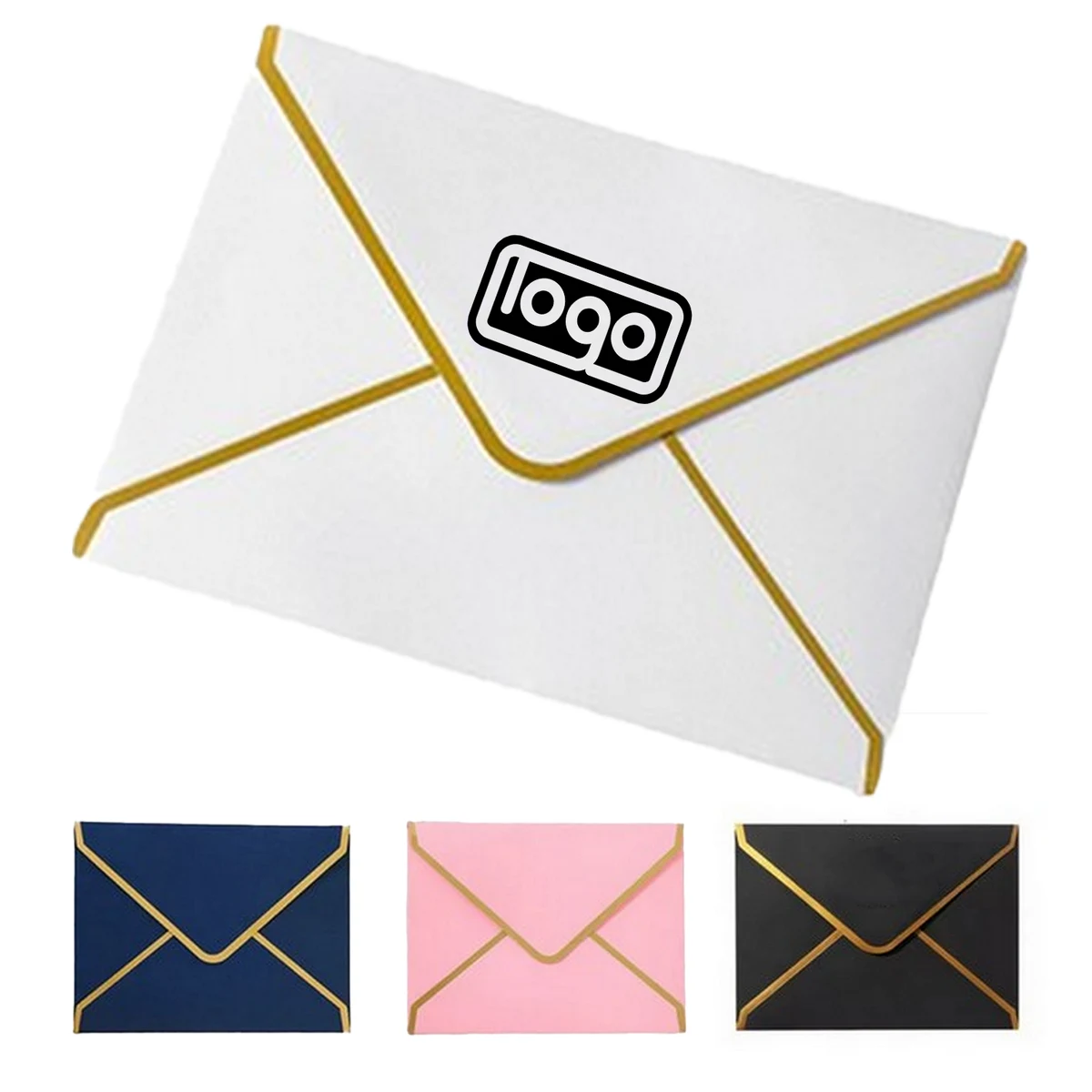 Gold Foiled Diamond Shaped Envelope Invitation 1