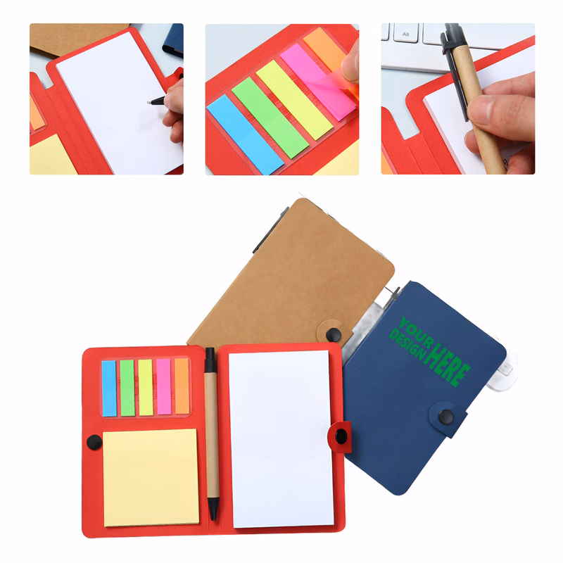 MOQ50 Custom Printed Sticky Notes and Notebook Combo