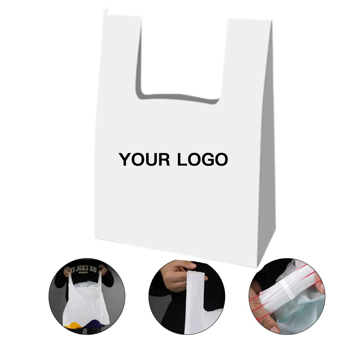 Polyethylene Grocery Tote Bag 9.9 by 15.8 Inches 1