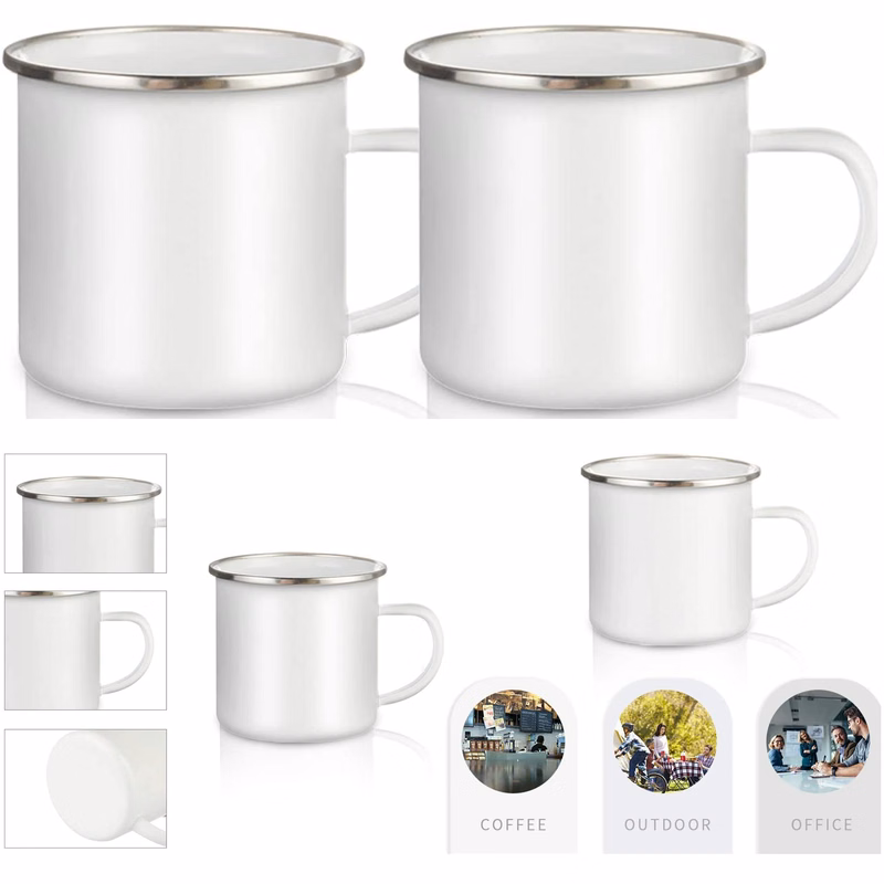 12 OZ Camping Outdoor Coffee Travel Metal Skinny Mug