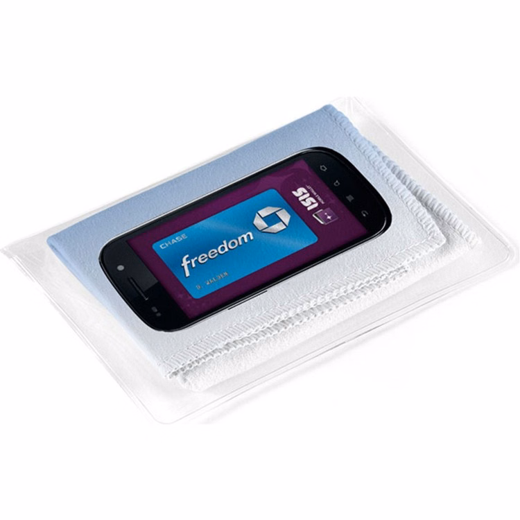 Suede Opper Fiber Cloth in Vinyl Pouch (8"x 8") - Full Color