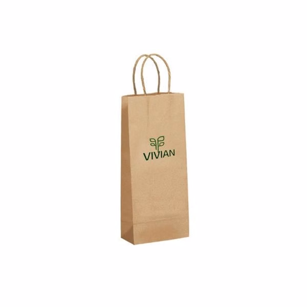 Recycled Tan Kraft Paper Shopping Bag