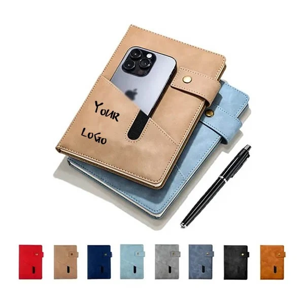 A5 Thick Lined Notebook Journal with Elastic Front Pocket 1