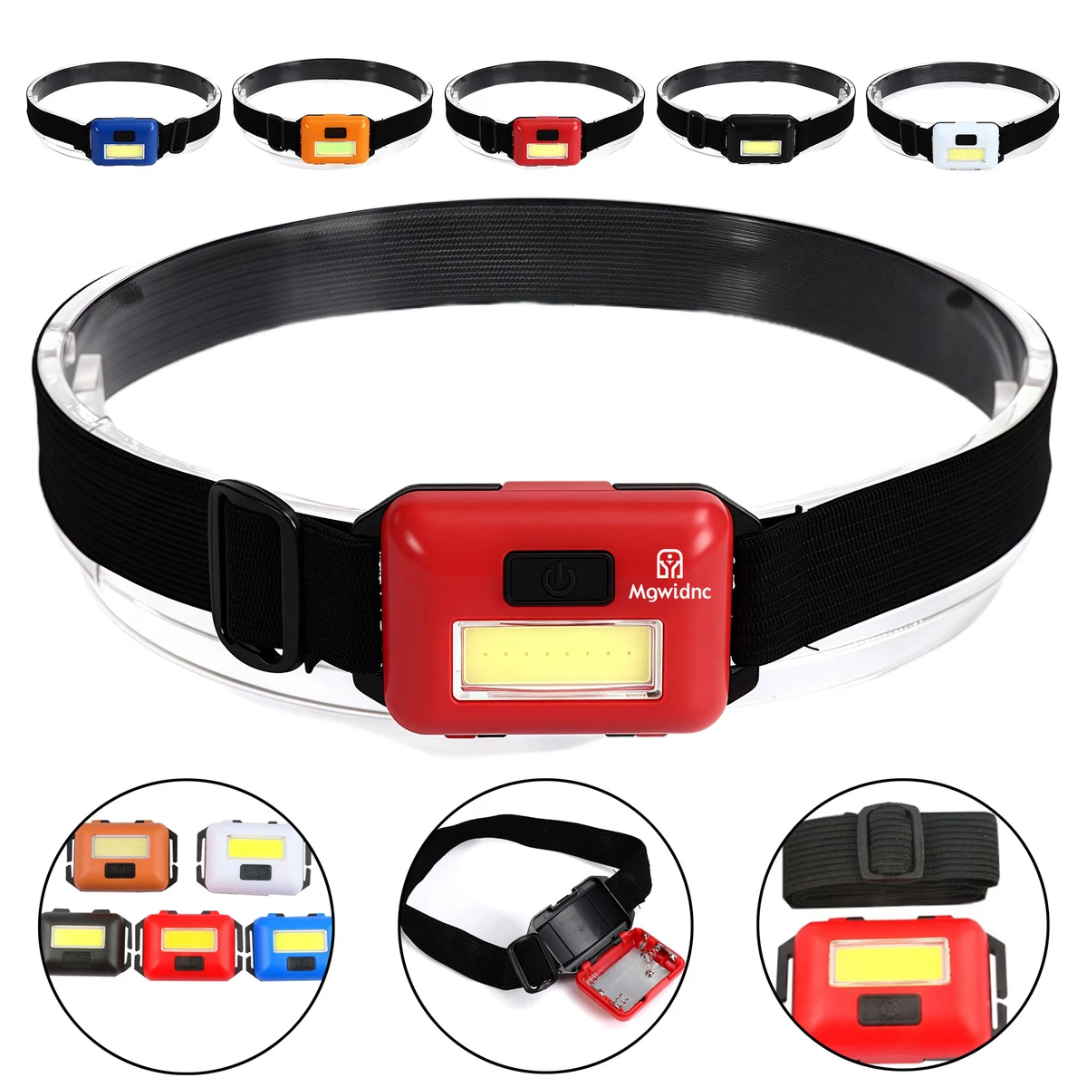 Mini COB AA LED Headlamp for Outdoor Camping Hiking Night Fishing Cycling with Adjustable Headband 1