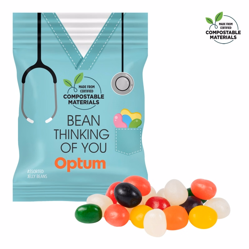 2oz. ECO-Digibag, Compostable & Full Color, Gourmet Jelly Beans