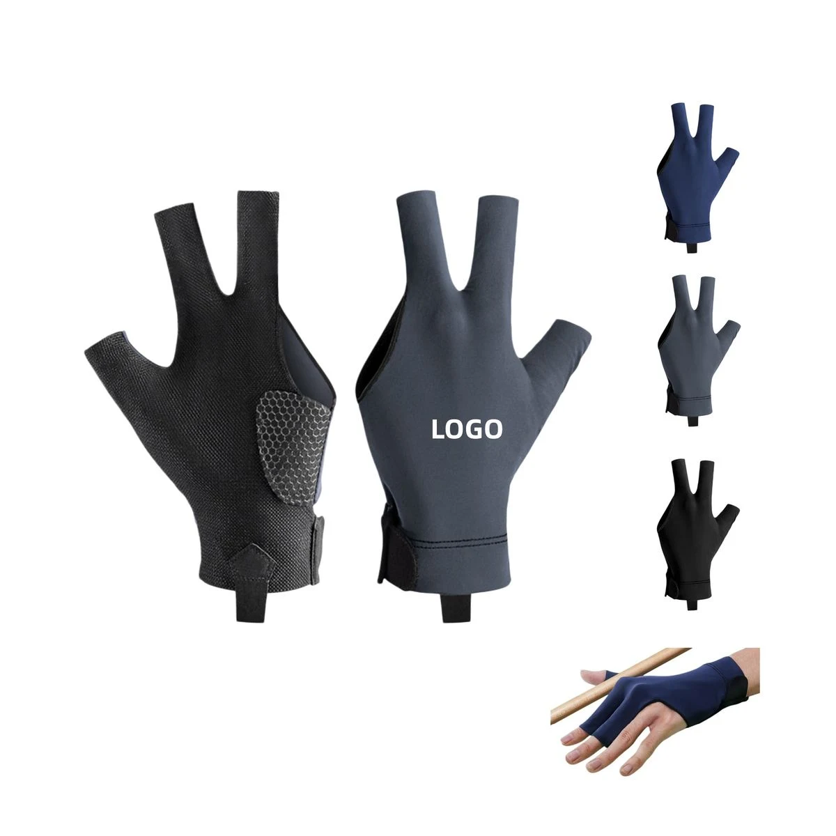 Adjustable Wrist Strap Snooker Glove 1