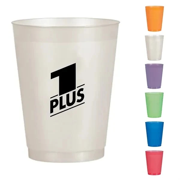 Custom 16 oz Frosted Translucent Plastic Stadium Cup — Event Beverage Essential 1
