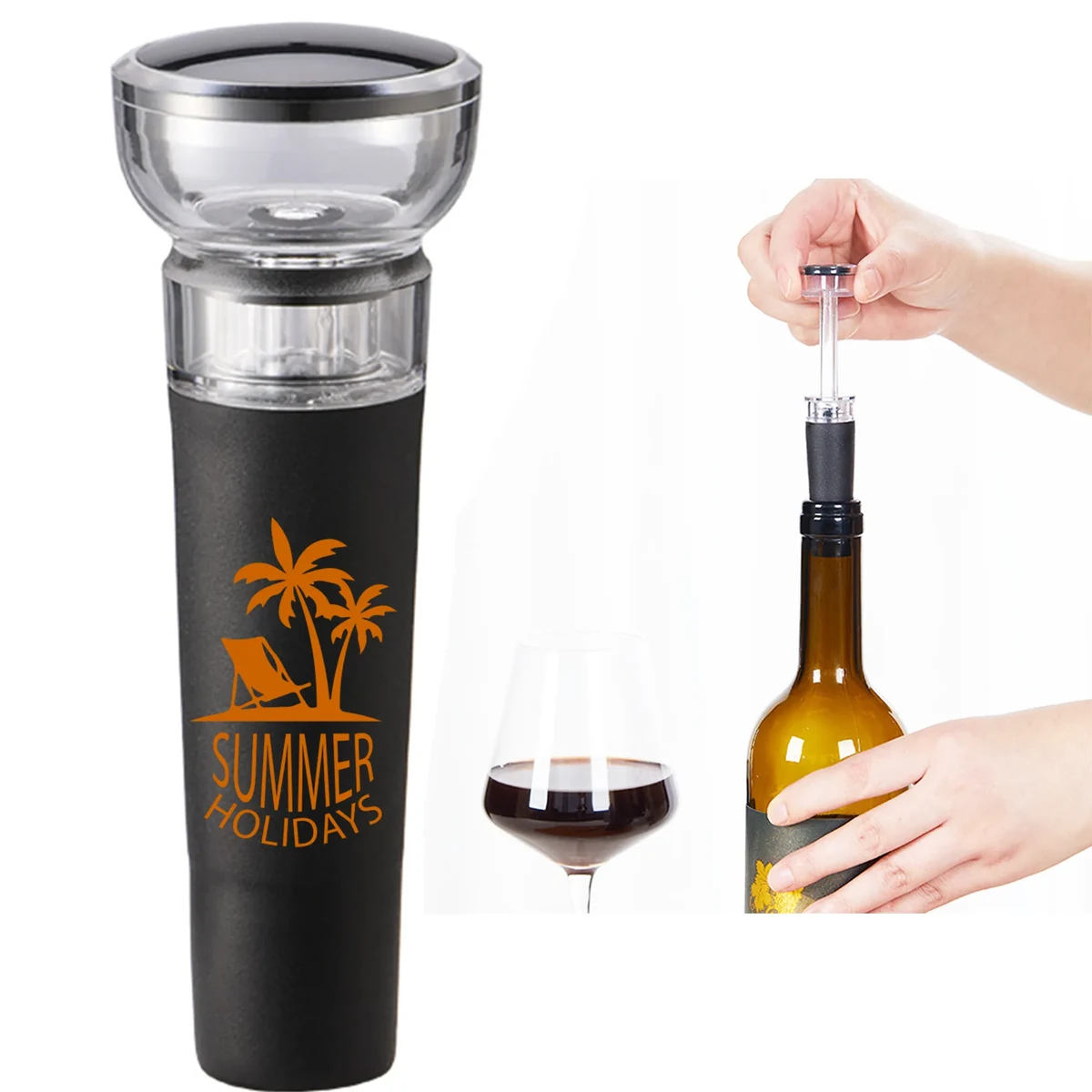Vacuum Wine Stopper, Reusable Silicone Cap 1