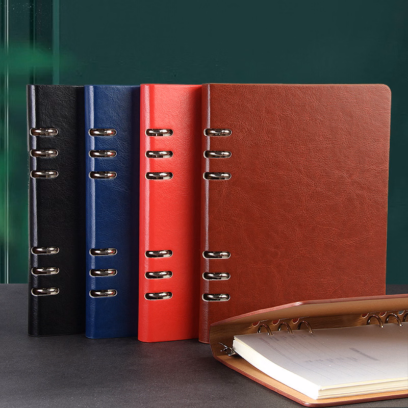 Refillable A5 PU Leather Spiral Notebook