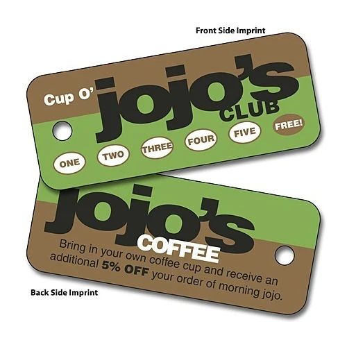 Plastic Key Tag -2.75x1.125 Laminated - 30 pt. 1
