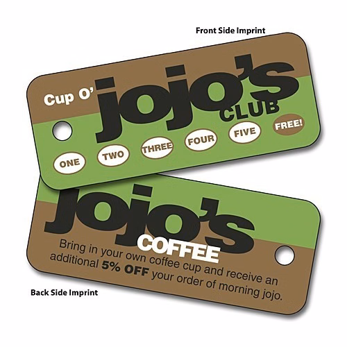 Plastic Key Tag -2.75x1.125 Laminated - 30 pt.