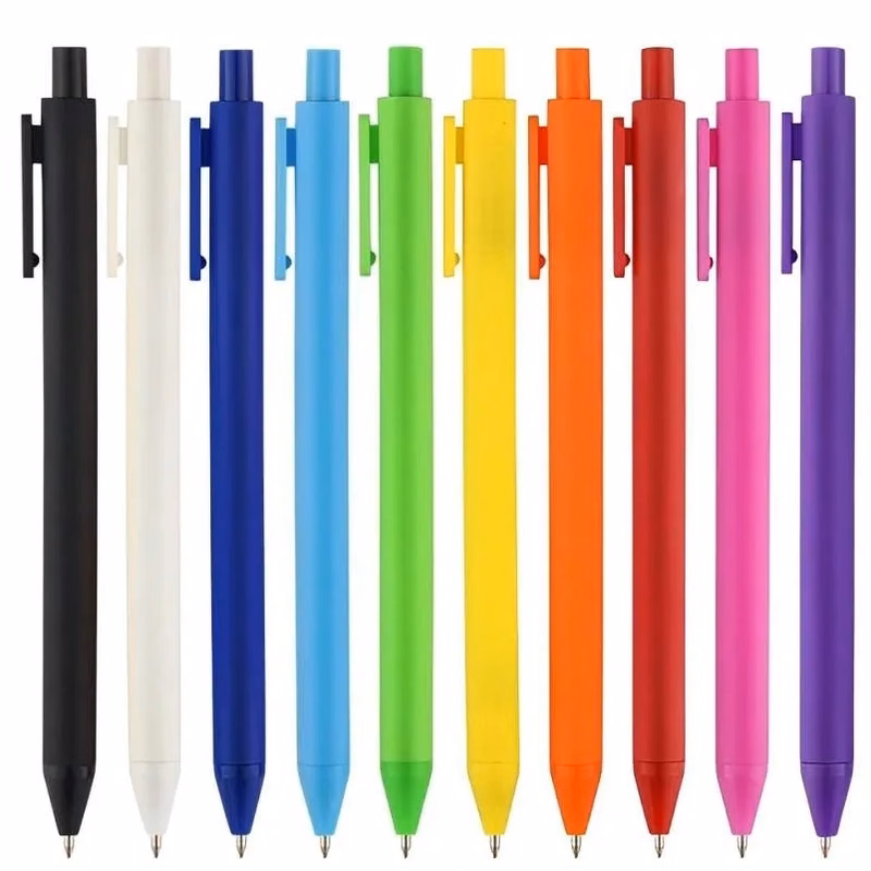 Pastel frosted retractable pen with custom logo, promotional