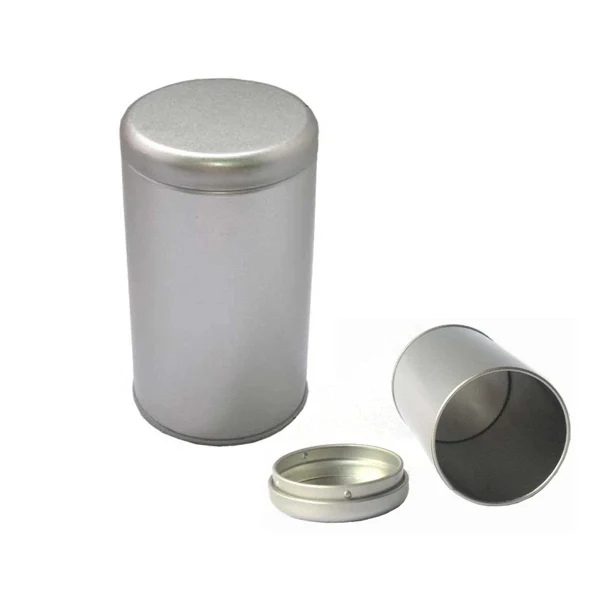 White Round Empty Tin 1
