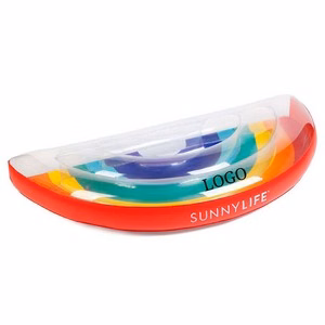 Rainbow Inflatable Floating Row Pool Lounger