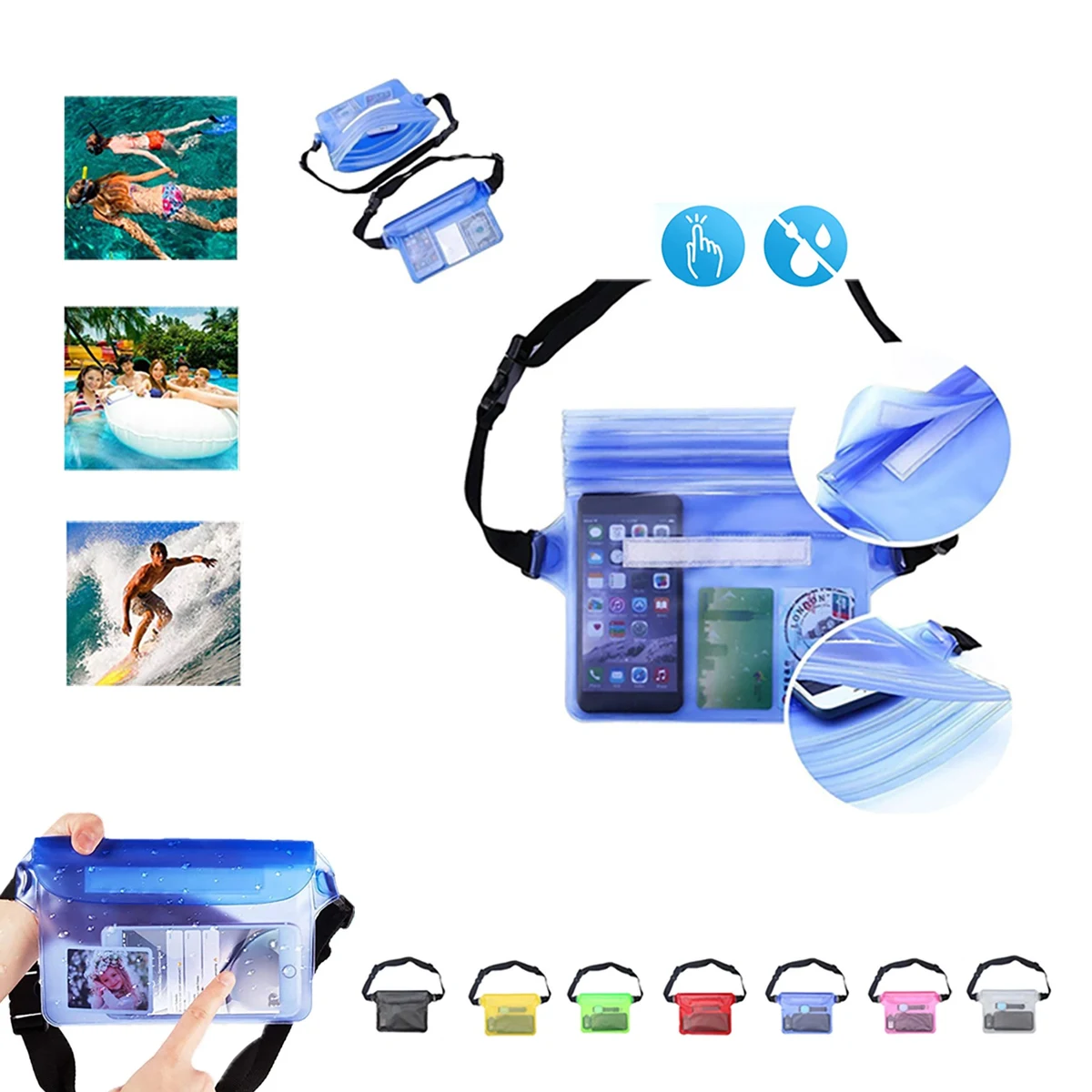 Waterproof Pouch w/Waist Strap 1