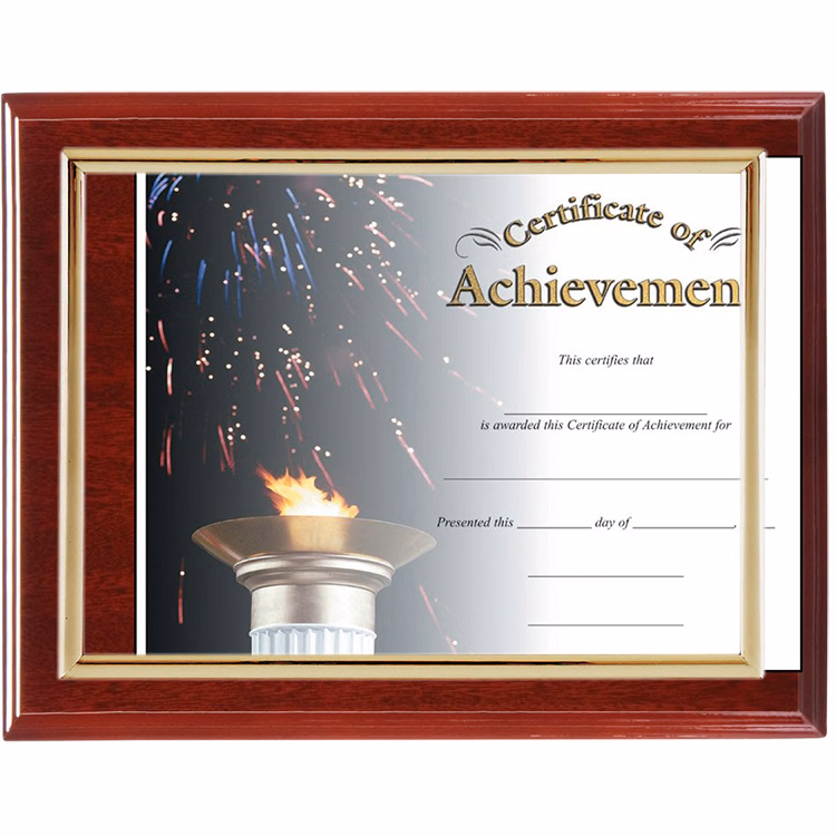 Slide In Certificate Plaque-Mahogany
