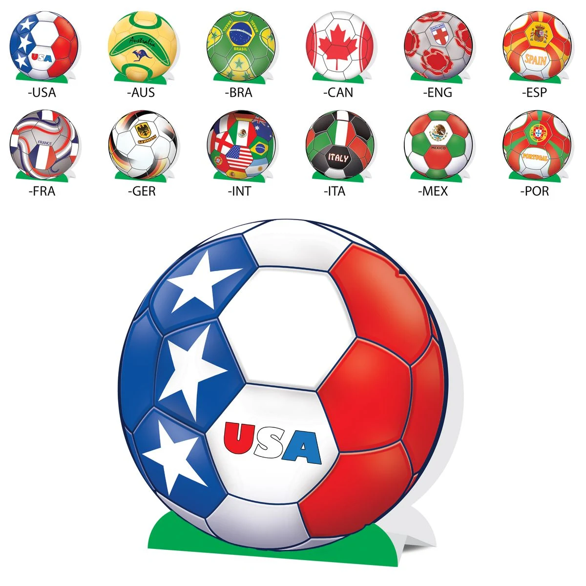 International Soccer 3-D Centerpieces 1
